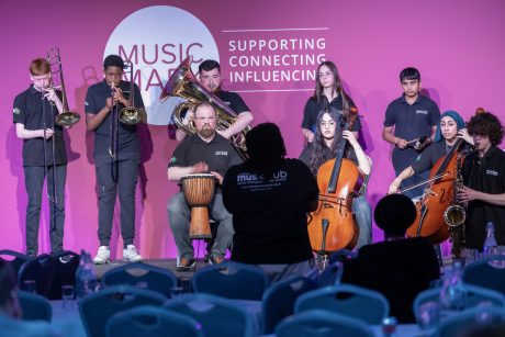 Robin Hood Youth Orchestra performing on stage