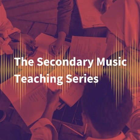 Font showing ' The Secondary Music Teaching Series' on red background.