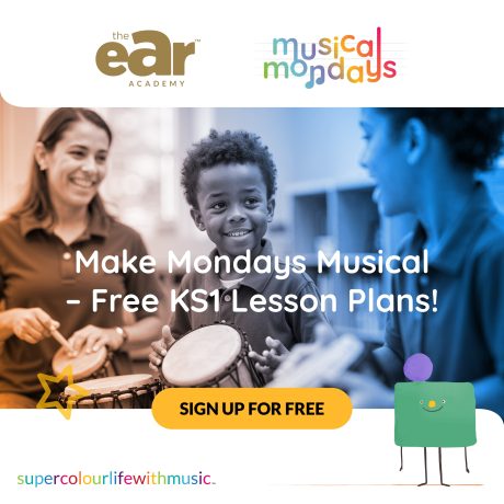 The ear academy Musical Mondays. Make Mondays Musical - Free KS1 Lesson Plans! sign up for free. Super colour life with music