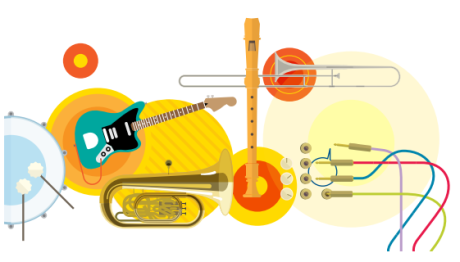 Musical instruments with circular shapes